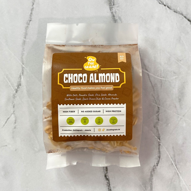 

CHOCO ALMOND OATS by On The Grain | Overnight / Instant Oat - Healthy Breakfast or Snack