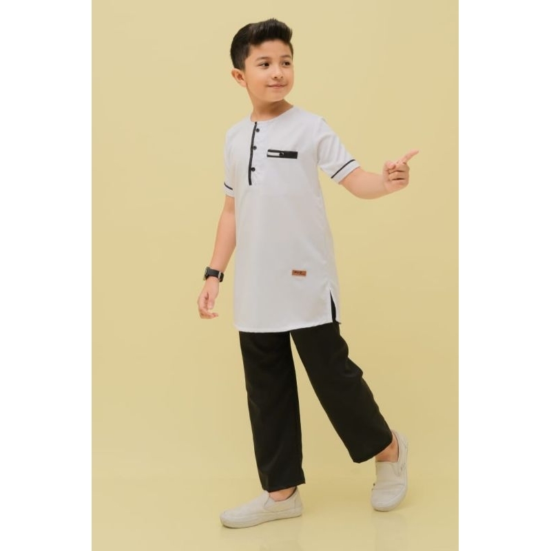 Baju Koko Setelan Anak Laki-Laki Kurta Habibi (Original B&amp;D Kids) Usia 3-12 Tahun.