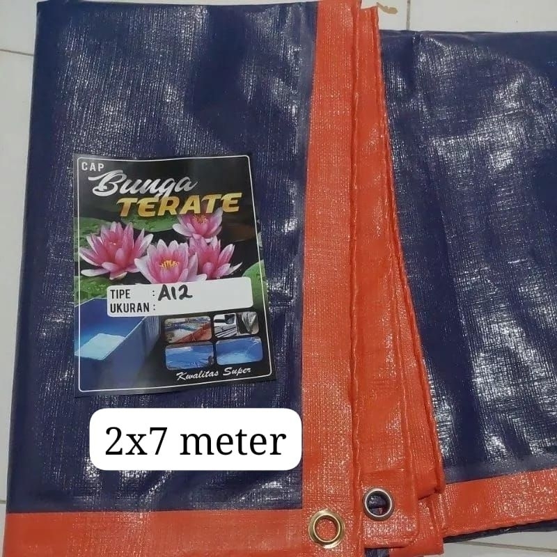 Terpal Korea A12 Cap Bunga Terate Ukuran 2x7 meter