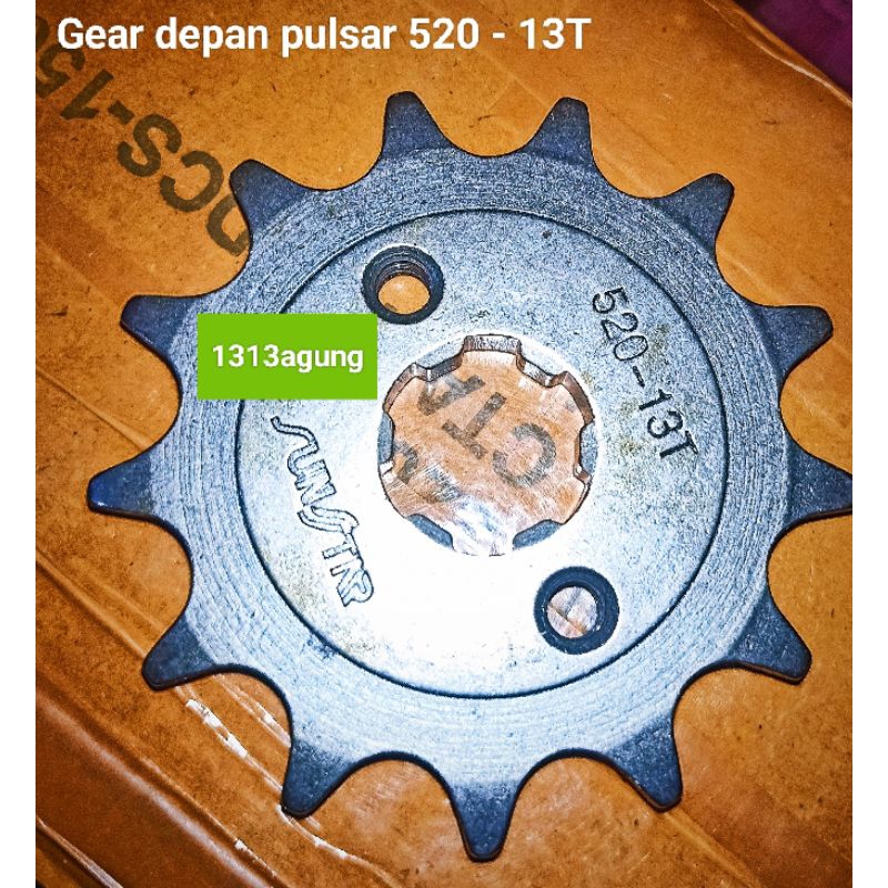Gear gir depan bajaj Pulsar 200ns 220 180ug4 200dtsi KTM duke (tipe 520-13T dan 14T)