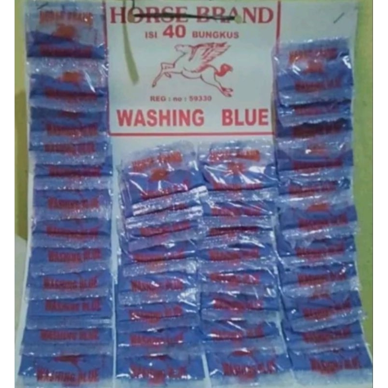 Blau bubuk cap kuda terbang sachet isi 40 bungkus
