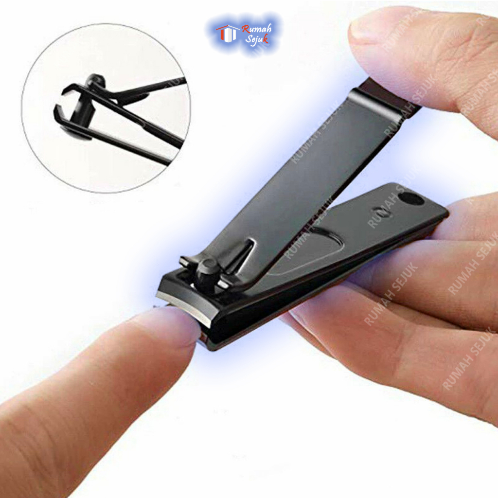 Gunting Kuku Manicure Pedicure Professional Warna Hitam Bahan Stainless Steel Stainless Manicure Pedicure Gunting kuku Hitam ukuran Jumbo