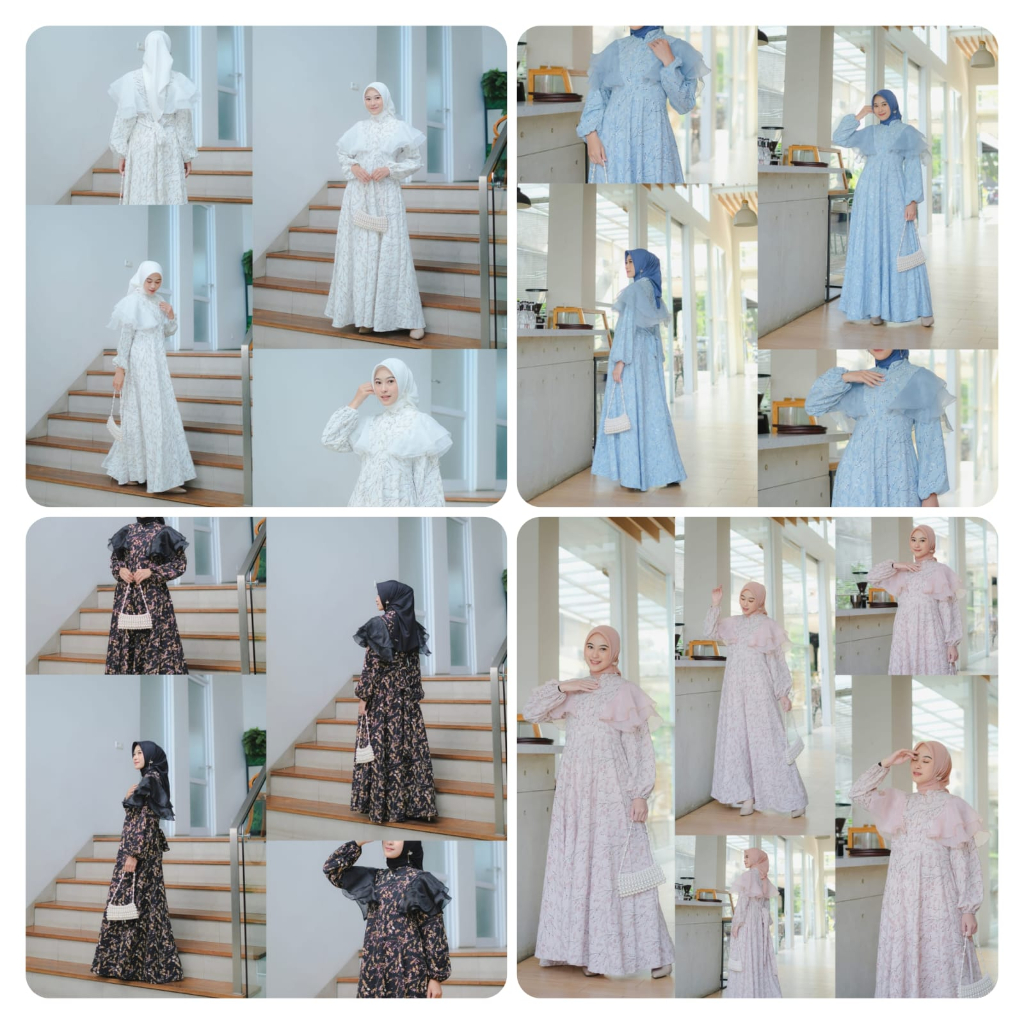 MAXY MEGHAN FLOW FASHION PAKAIAN WANITA DRESS GAMIS MAXI BAHAN CRINKLE MS