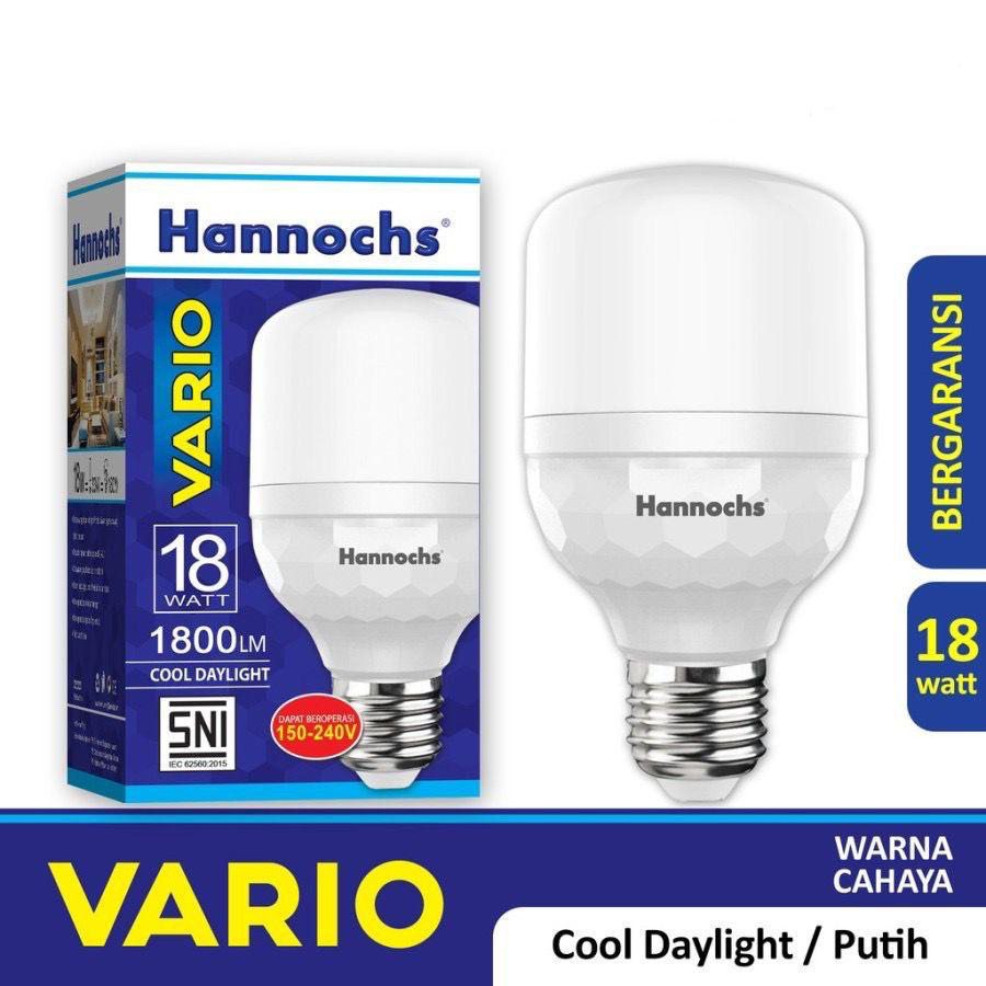 LAMPU LED HANNOCHS  18W 18WATT 18 W 18 WATT | Warna Cahaya Putih | GARANSI 2 TAHUN