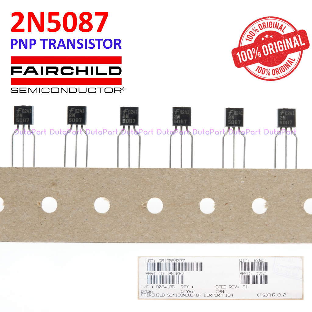 2N5087 ORIGINAL FAIRCHILD SEMICONDUCTOR PNP Transistor 2N 5087 TO-92