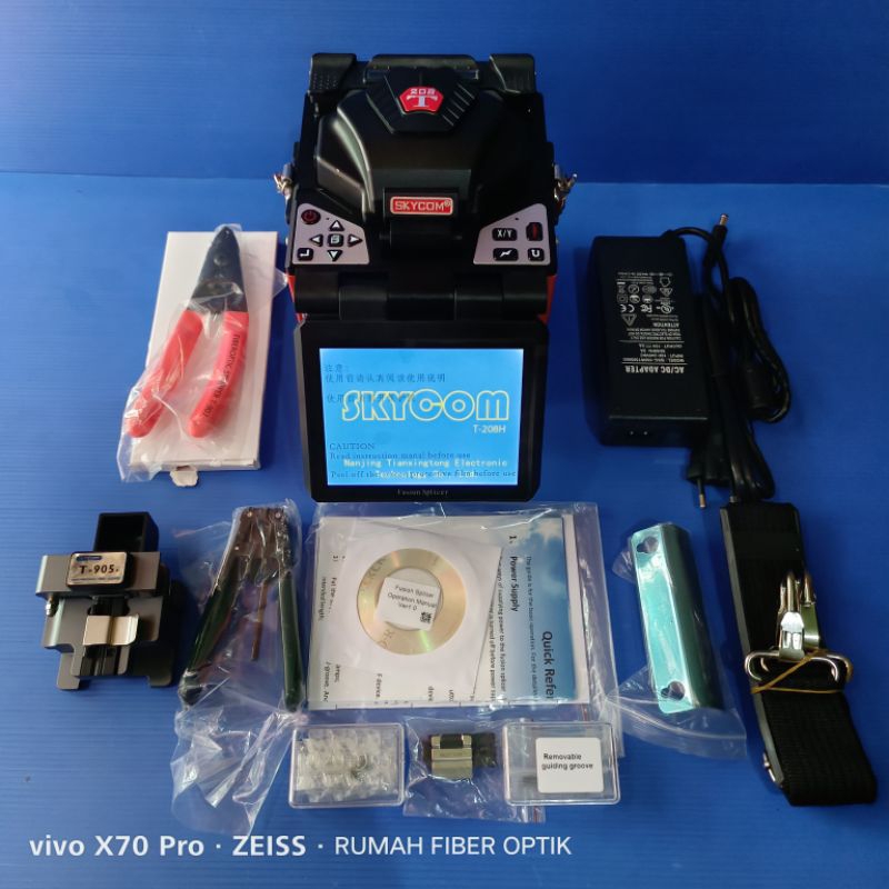 paket komplit splicer skycom t208 dan otdr novker