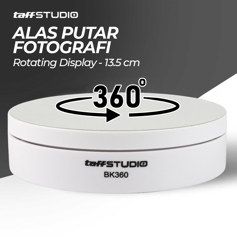 TERMURAH TaffSTUDIO Alas Putar Fotografi Rotating Display Stand Base 13.5cm Mirror