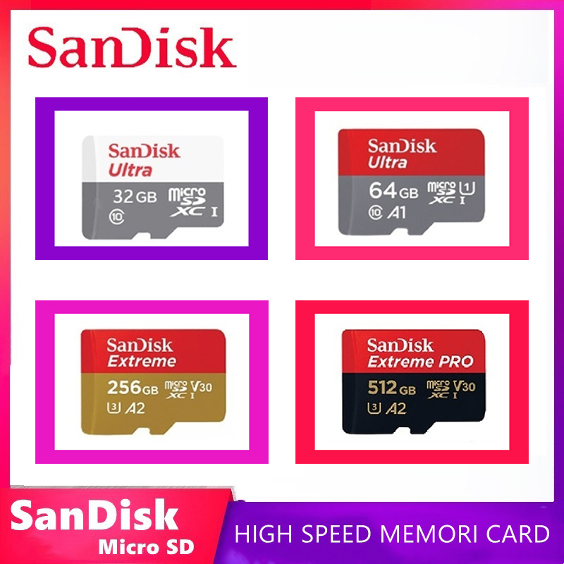 Memory card 16GB/32GB/64GB/128GB/256GB/512GB Transfer Up to 80Mbps/100Mbps/160Mbps/170Mbps hp Kartu Memori SD Memori Card (COD)