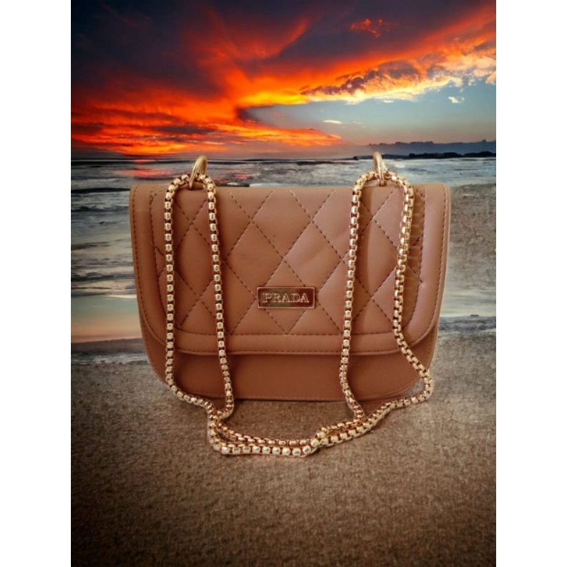 TAS SLEMPANG WANITA MODEL CORAK PRADA