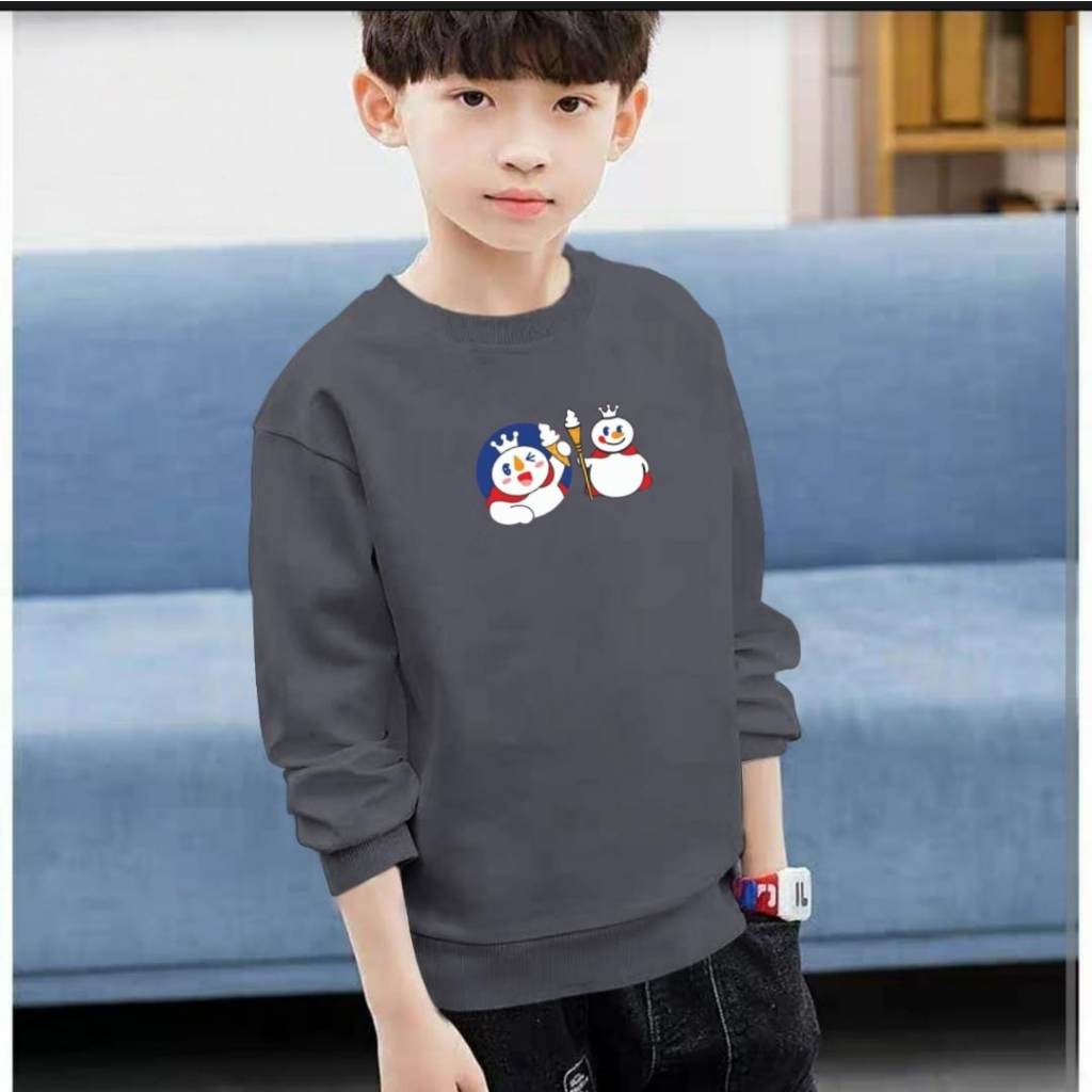 JOSJOLI_STORE/BAJU SWEATER MIXUE 4/Atasan Anak Laki-Laki Lengan Panjang/Fit To XS S