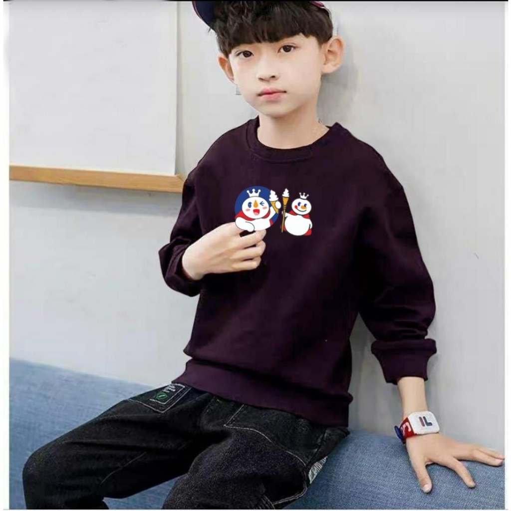 JOSJOLI_STORE/BAJU SWEATER MIXUE 4/Atasan Anak Laki-Laki Lengan Panjang/Fit To XS S