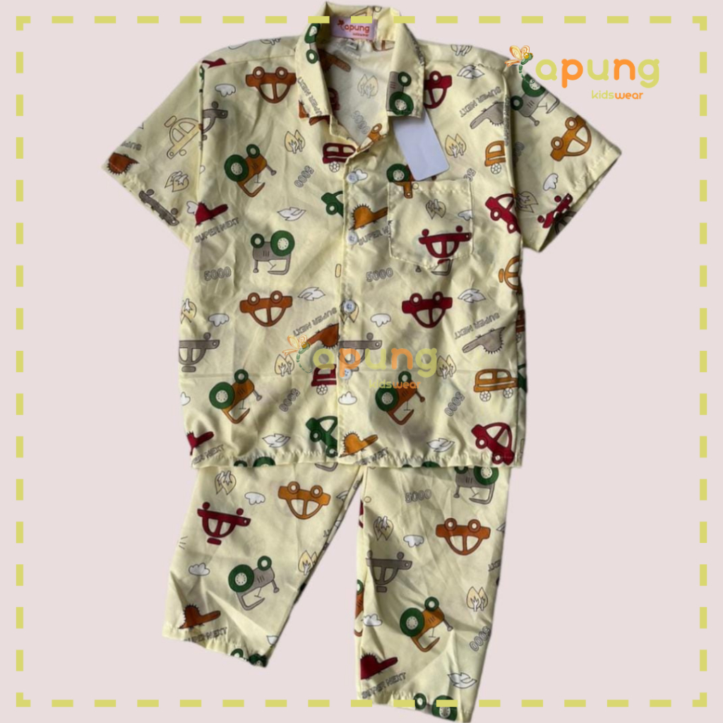 (Capung Kidswear) Piyama Anak Katun Catra (2-4 tahun)