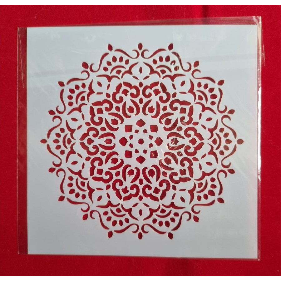 Plastic Stencil - Stensil Dekorasi Motif_MANDALA03