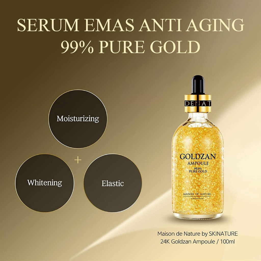 Beauty Jaya - Serum Glowing Emas 24k Serum Wajah Menghilangkan Bekas Jerawat dan Melembabkan Kulit Wajah Original 100%