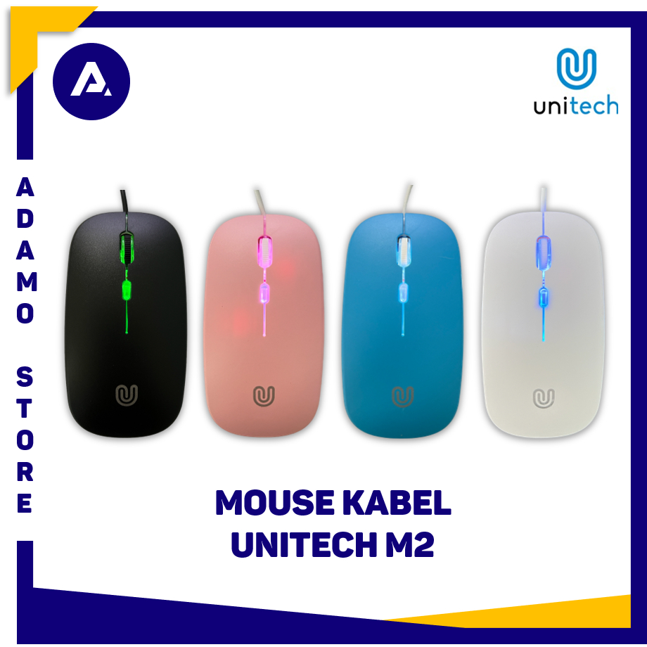 Mouse Kabel Unitech M2 Super Slim LED Optical USB Mouse