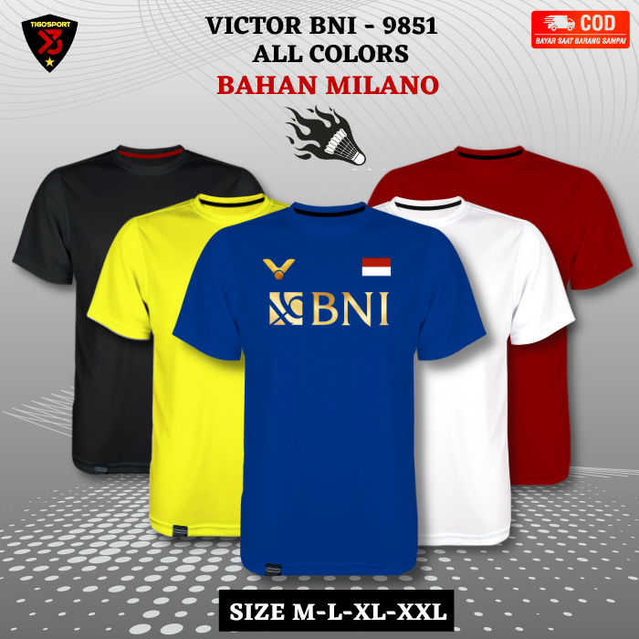 KAOS BADMINTON VICTOR BNI 46/JERSEY BADMINTON/BAJU BULUTANGKIS/JERSEY BULUTANGKIS