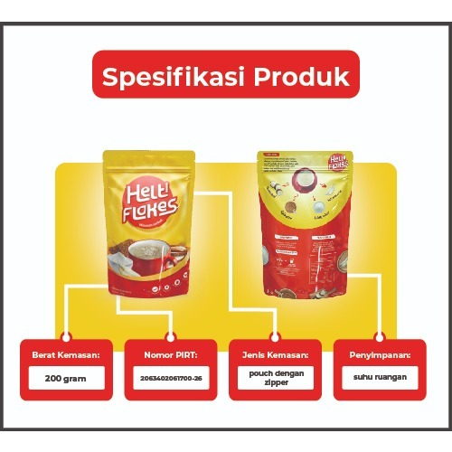 

LEBIH HEMAT!! 140 Ribu dapat 3 Pack Heltiflakes Sereal Umbi Garut Atasi Asam Lambung, Maag dan Gerd - Helti flakes ASLI