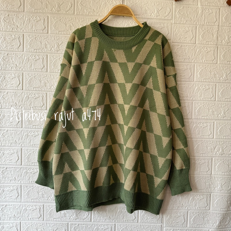 NUNO KNIT SWEATER RAJUT OVERSIZE VERONIKA TOP ATASAN LENGAN PANJANG