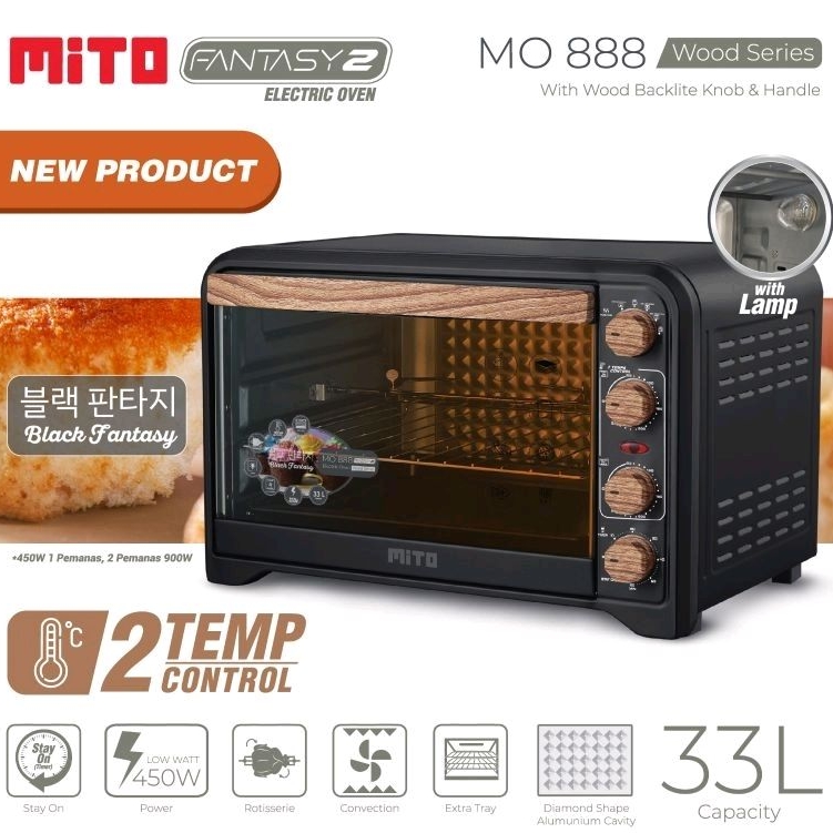 MITO OVEN LISTRIK MITO MO-888 FANTASY 2 KAPASITAS 33 LITER GARANSI RESMI