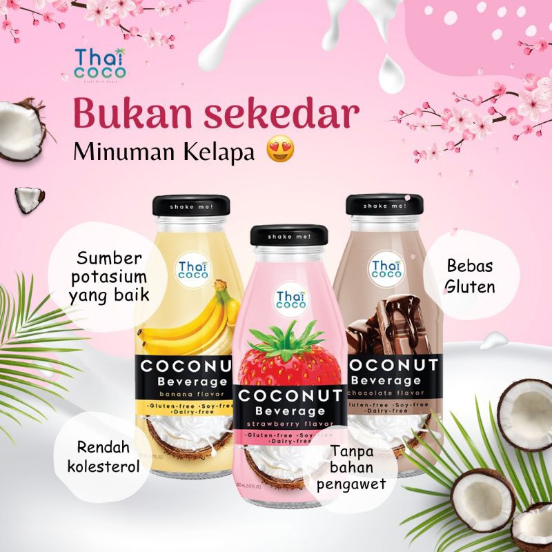 

Thai coconut beverage, thai choco, coconut drink. minuman susu, Coco banana