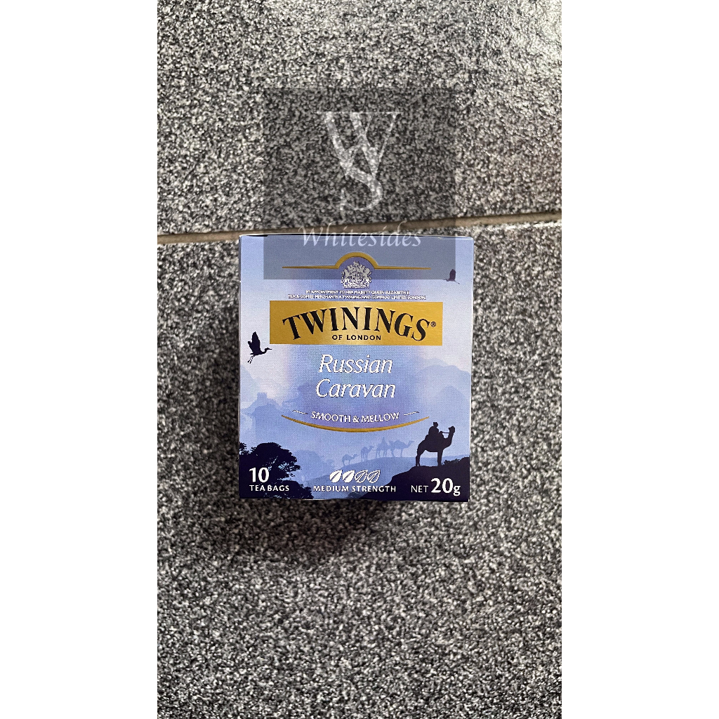 

Russian Caravan - 10 Tea Bags Twinnings Twinings Australian Afternoon Pure Camomile Spearmint Spiced Apple Honey Vanilla Cranberry & Pomegranate Darjeeling English Breakfast Extra Strong Earl Grey Greentea Jasmine Mint Lemon Twist Ginger Orange Cinnamon