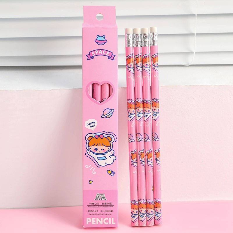 Pensil Set Fancy Isi Banyak Dengan Pemghapus / Set Alat Tulis Sekolah   Ready 3 varian Isi 4 Isi 6 Isi 10