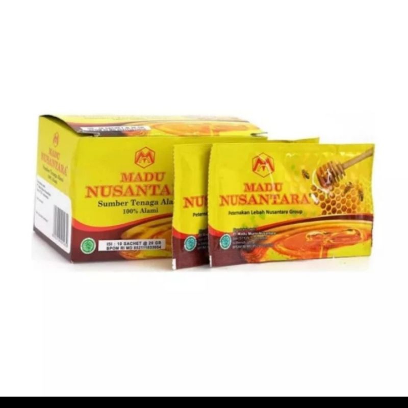 

Madu Nusantara Sachet/Box Isi 10 Sachet x 20gr