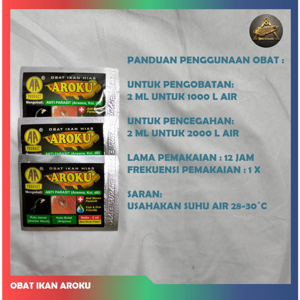 OBAT ANTI PARASIT AROKU AKARI AROKU OBAT ANTI KUTU JARUM OBAT ANTI KUTU BULAT OBAT IKAN HIAS OBAT IKAN ARWARNA OBAT IKAN KOI