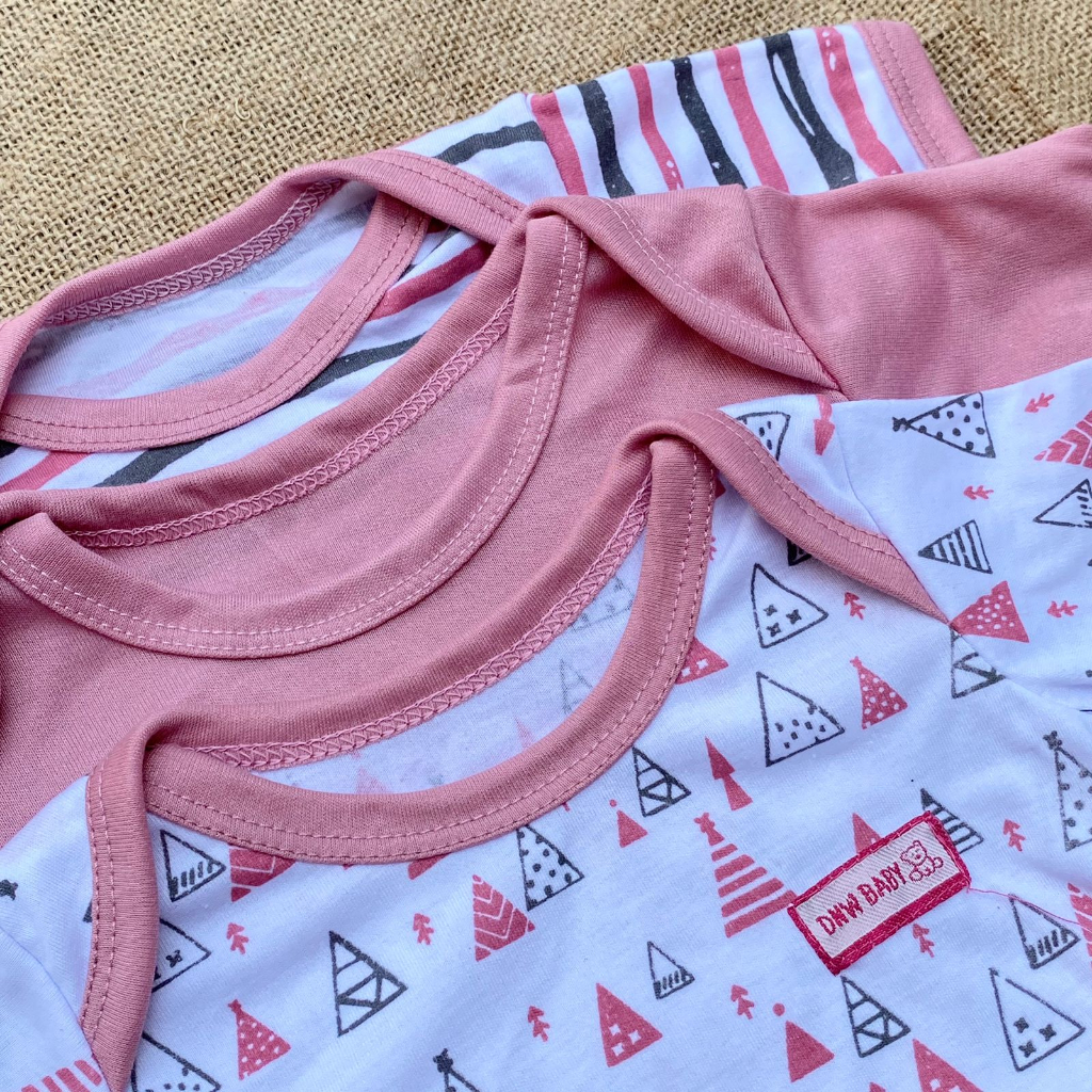 3 Pcs Jumper DUSTY Sablon Bayi Baju Kodok Bayi Jumsuit Bayi Jumper Bodysuit Bayi Asyam Baby