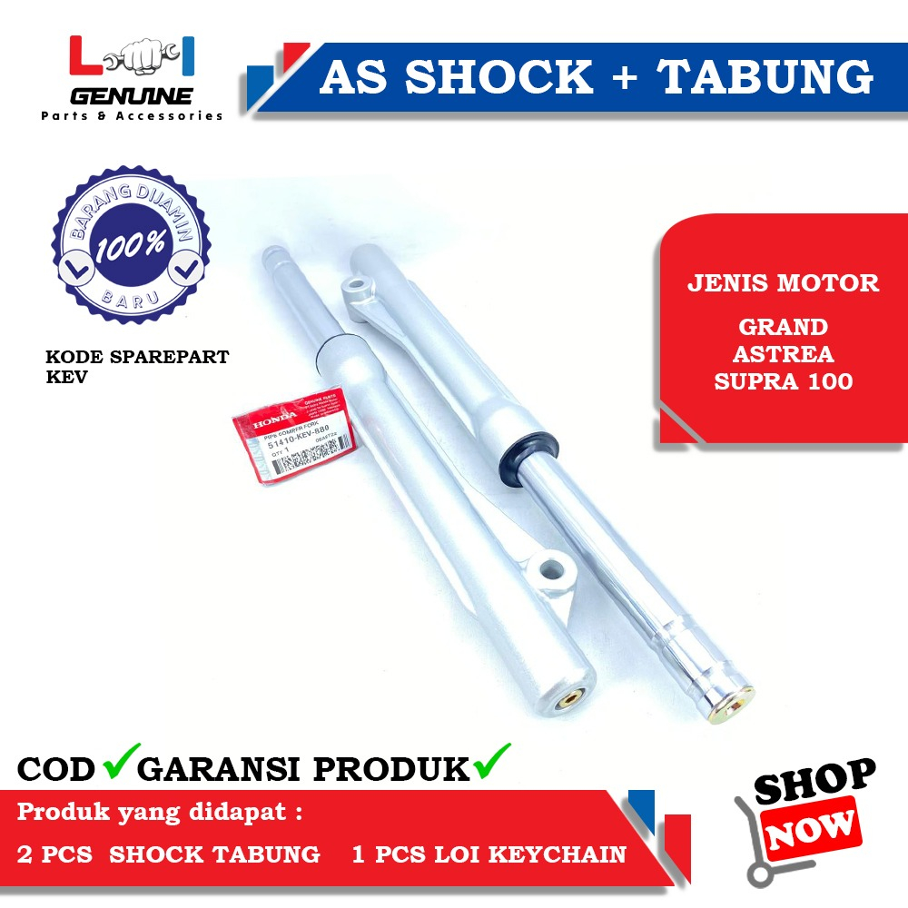 -LOI- AS SHOCK SET TABUNG HONDA KEV ORIGINAL ASTREA, GRAND, SUPRA 100