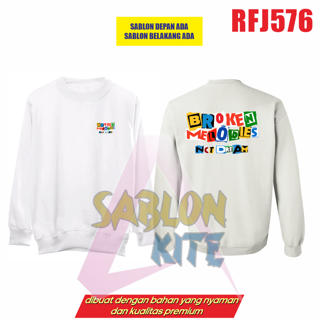 Gratis Fotocard Jaket hoodie Broken Melodies RFJ576 sablon depan belakang jeno jisung