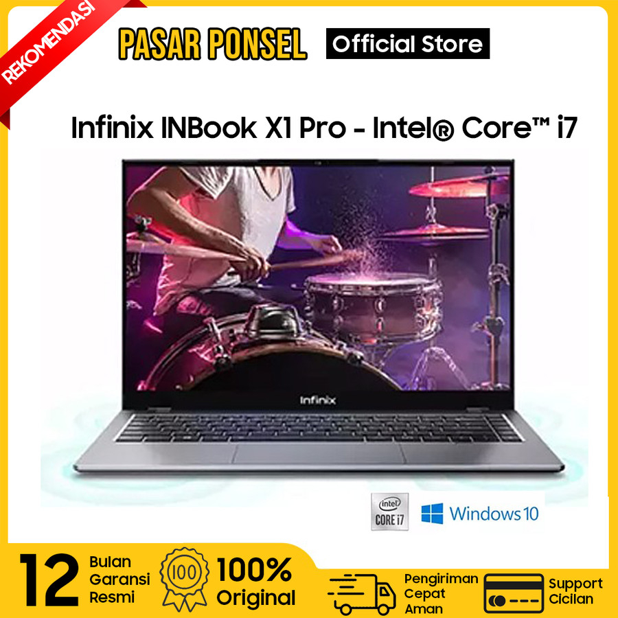 Infinix INBook X1 Pro - Intel® Core™ i7 RAM 16/512GB GARANSI RESMI