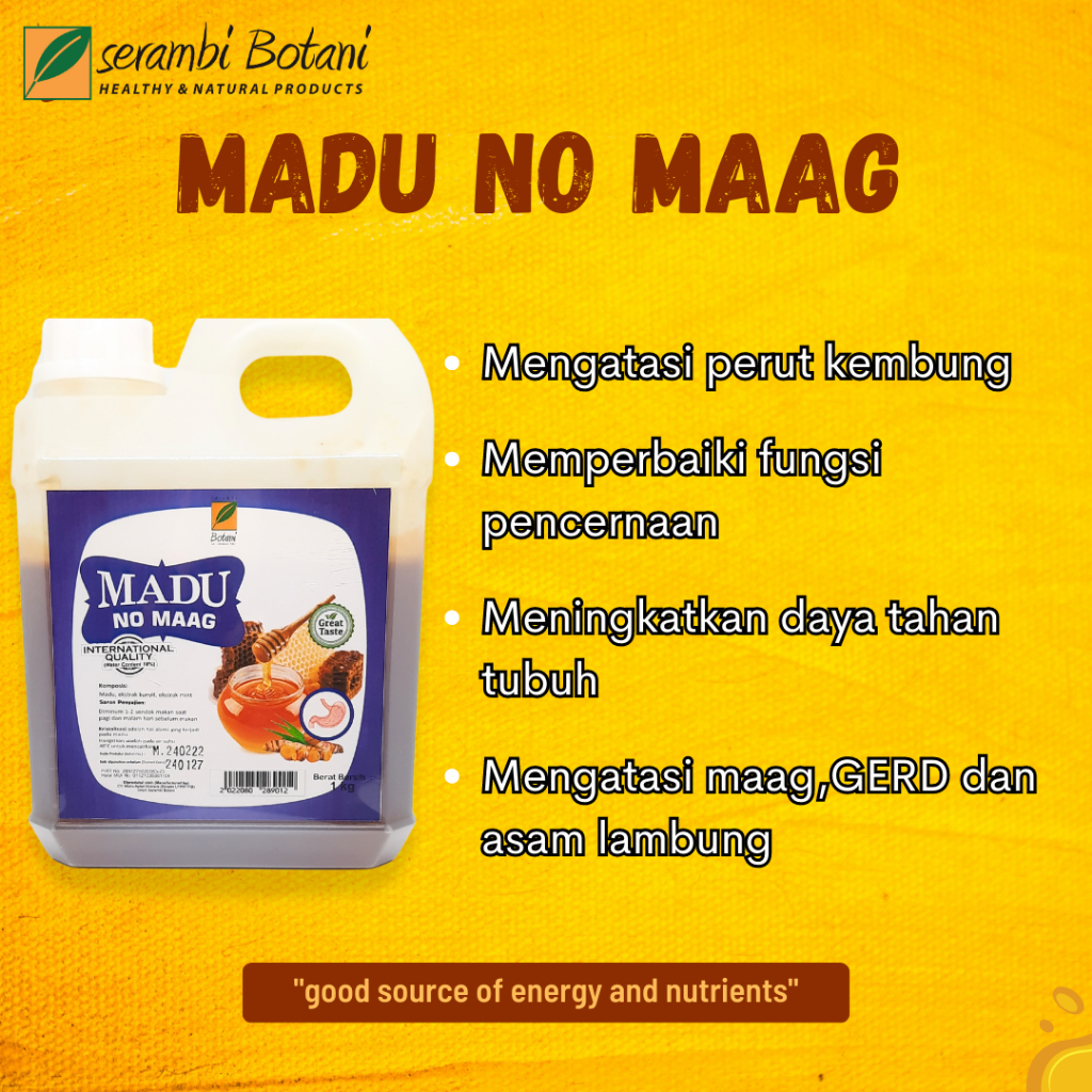 

QH Madu GERD Asam Lambung Maag 1kg Standar Internasional
