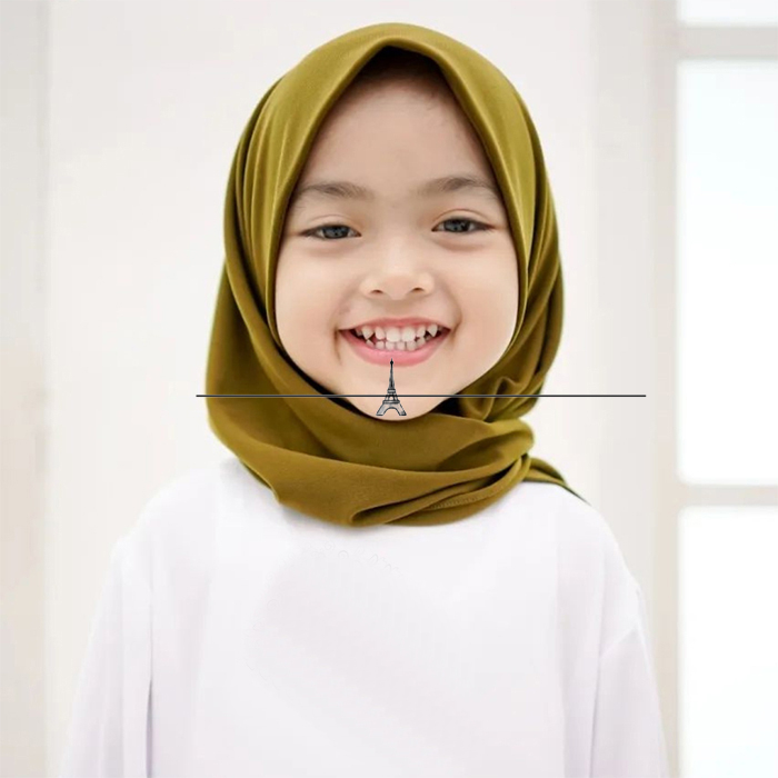 Hijab Segitiga Instan Anak (4-8th) Spandex Jersey Premium I NASYA I Pashmina Instan Anak