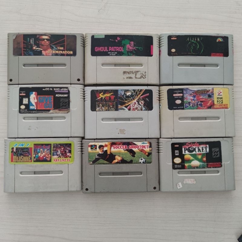 Kaset Super Nintendo Entertainment System Super Famicom Catridge SNES SUFAMI Kaset SNES Kaset Sufami