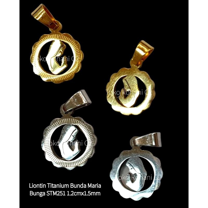 Liontin Titanium Maria STM251 1.2cmx1.5mm - Liontin Maria - Liontin Bunda Maria - Liontin Titanium