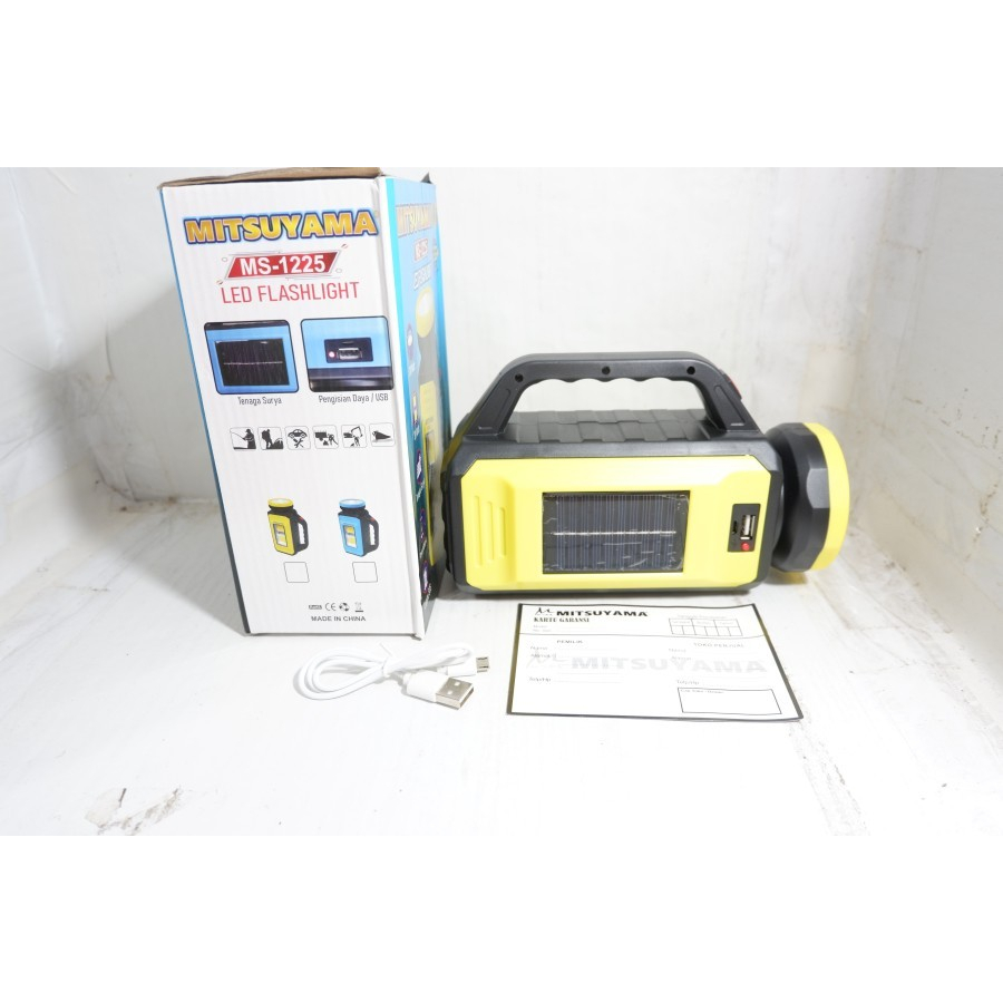 MS-1225 Senter Mitsuyama LED COB solar lampu emergency Flashlight 30W