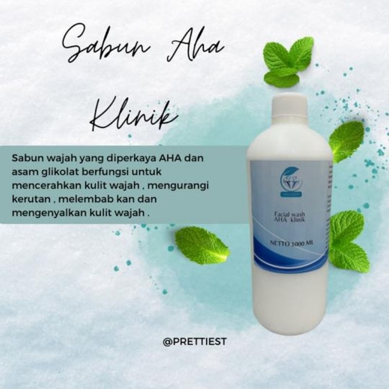 PRETTIEST || SABUN AHA KLINIK WHITENING || SABUN FARMASI UKURAN 1000 ML