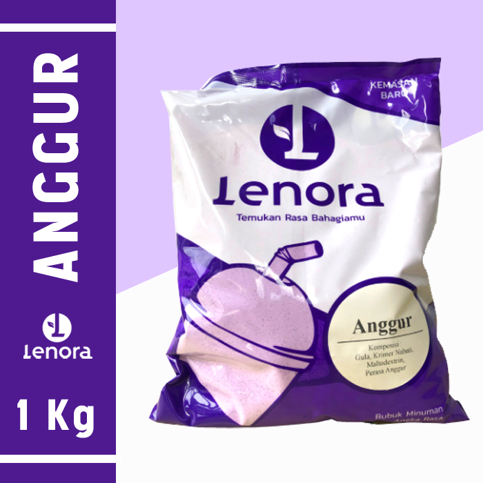 

LENORA Bubuk Minuman Anggur / Powder Drink Rasa Anggur / Grape 1kg