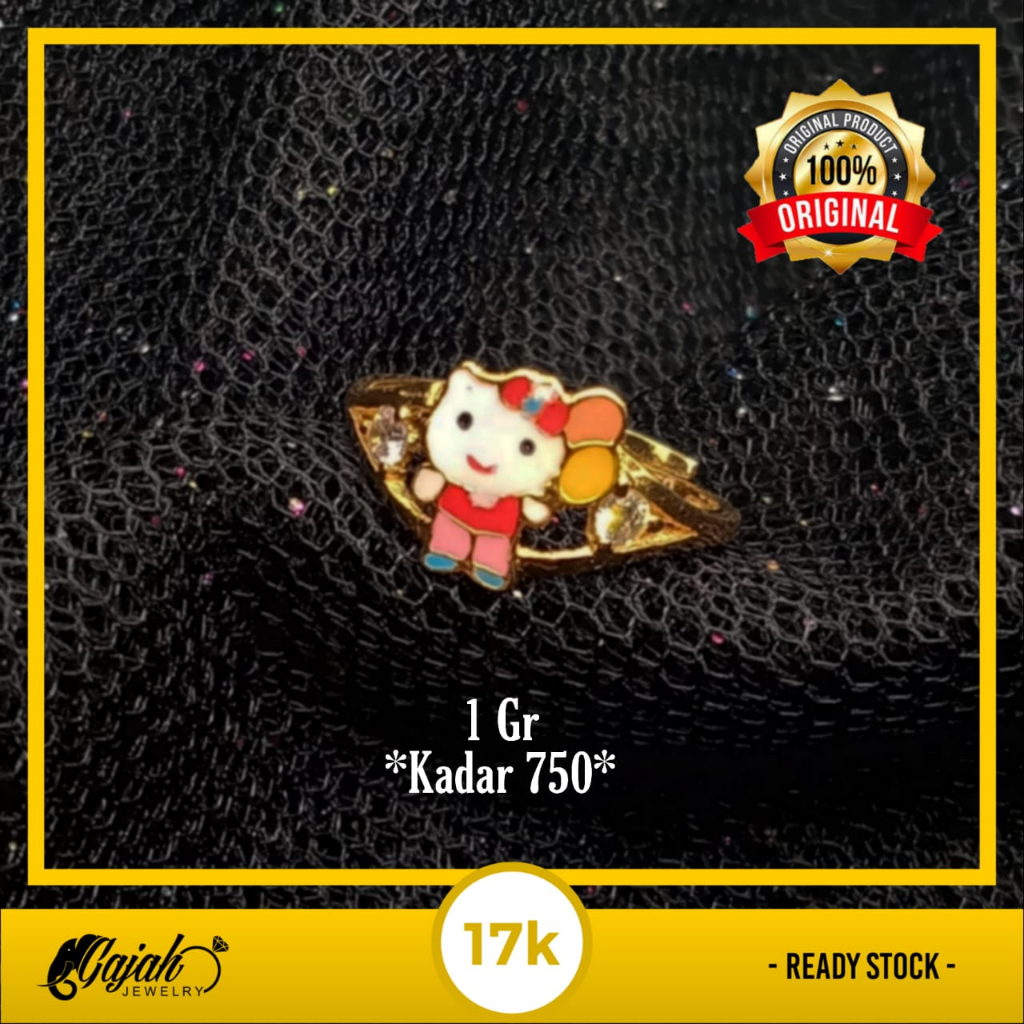 Cincin Anak Emas 17K - 1 Gr Kadar 750 - 5369