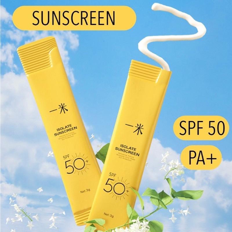 SUN BLOCK SACHET SPF 50PA+ / SUNSCREEN GEL SACHET / SUN SCREEN WAJAH TAHAN 12 JAM SUNBLOCK