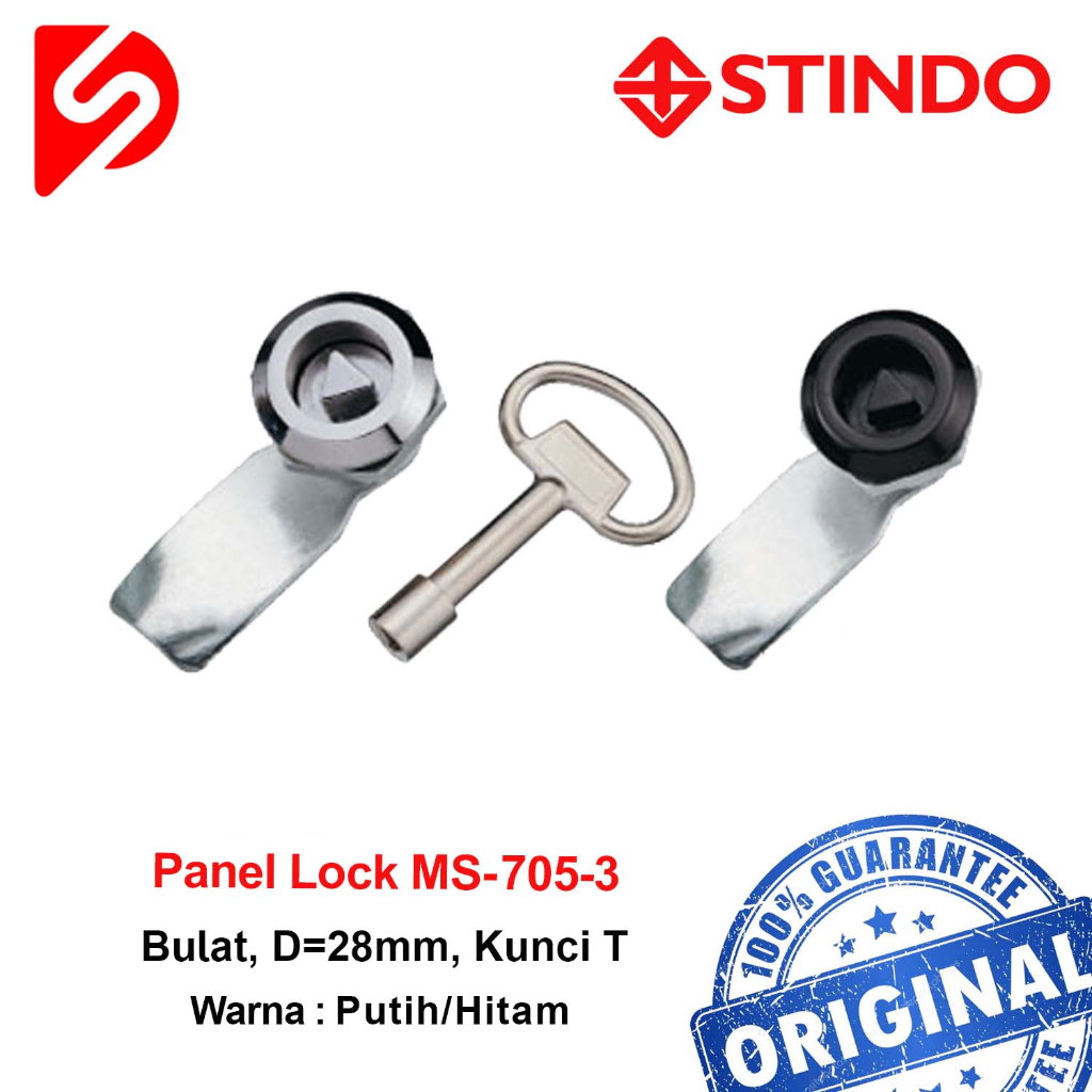 Kunci panel MS-705-3 Bulat, D=28mm, kunci T STINDO