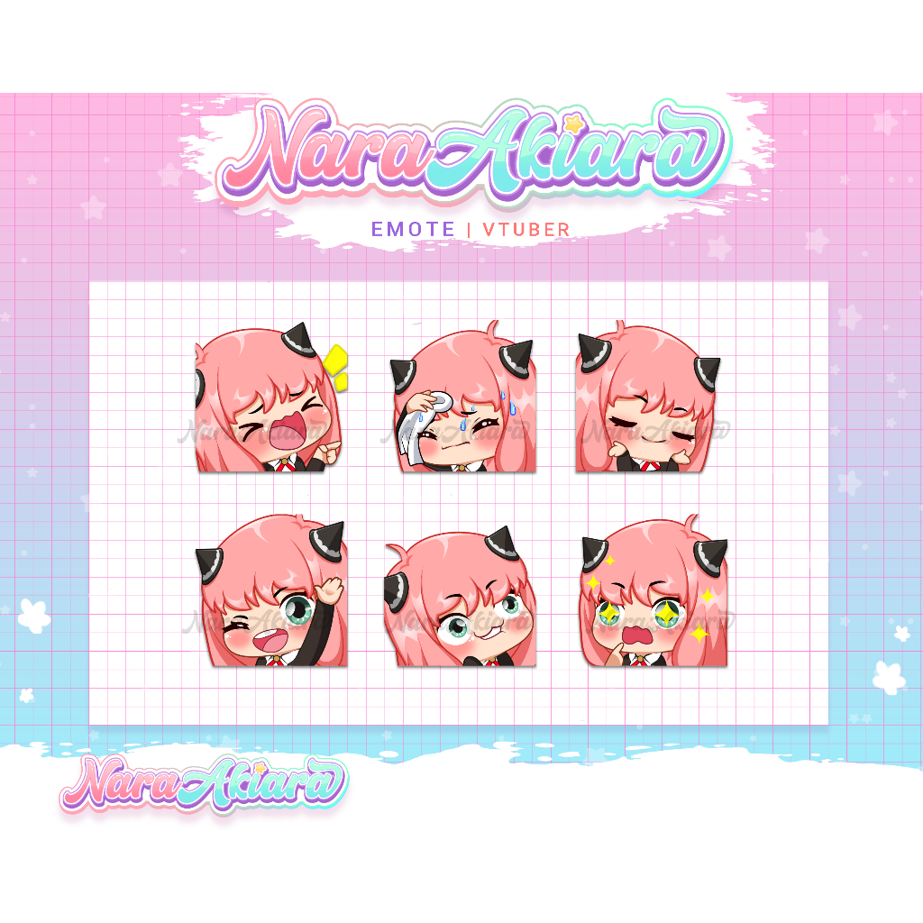 Buat Streaming Anda Lebih Dinamis dengan Emote Vtuber, Emote Streaming, Twitch Emote, Avatar Vtuber,
