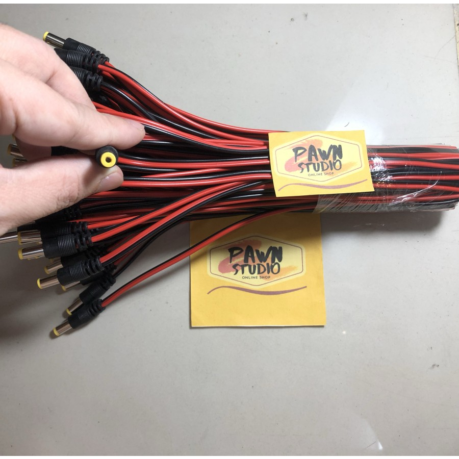 Jack jek cctv / adaptor / dc kabel male / cowo 20cm harga grosir