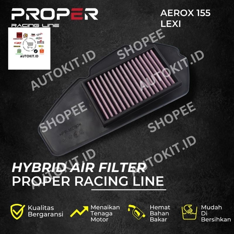 FILTER UDARA PROPER RACING VARIO, BEAT, SCOOPY, NMAX, AEFOX, LEXI, R15