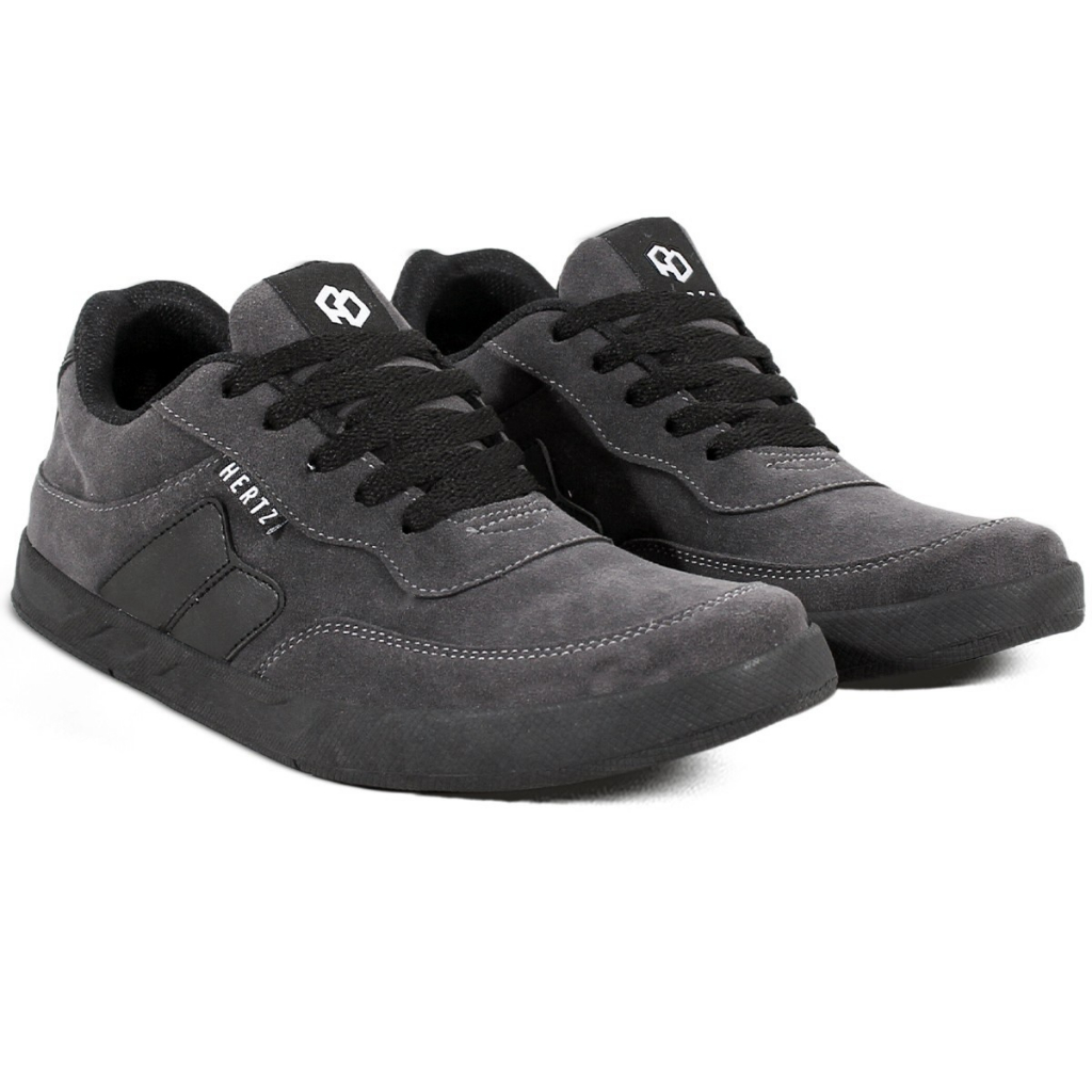 Sepatu Sneakers Pria H 3786 Brand Hertz Sepatu Dewasa Pria Kuliah Kerja Jalan Jalan Trendi Berkualitas - Abu