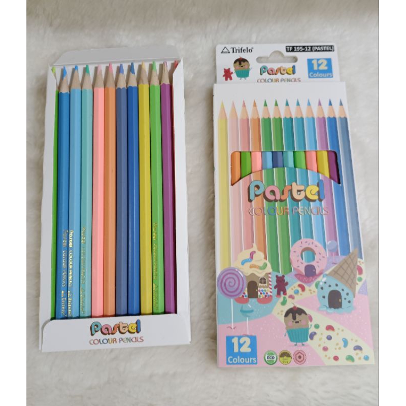 

Pensil 12 warna pastel panjang bonus mewarnai