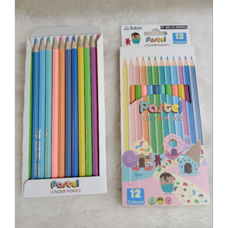 Pensil 12 warna pastel panjang