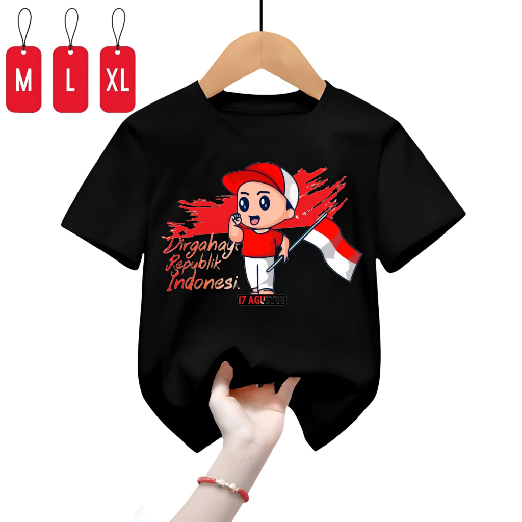 Kaos Baju Anak Dirgahayu 17 Agustus M,L,XL
