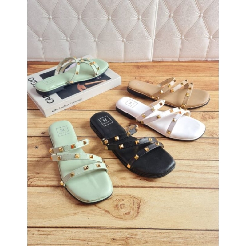 ABBUSHOES RN 13 sendal flat silang chaca